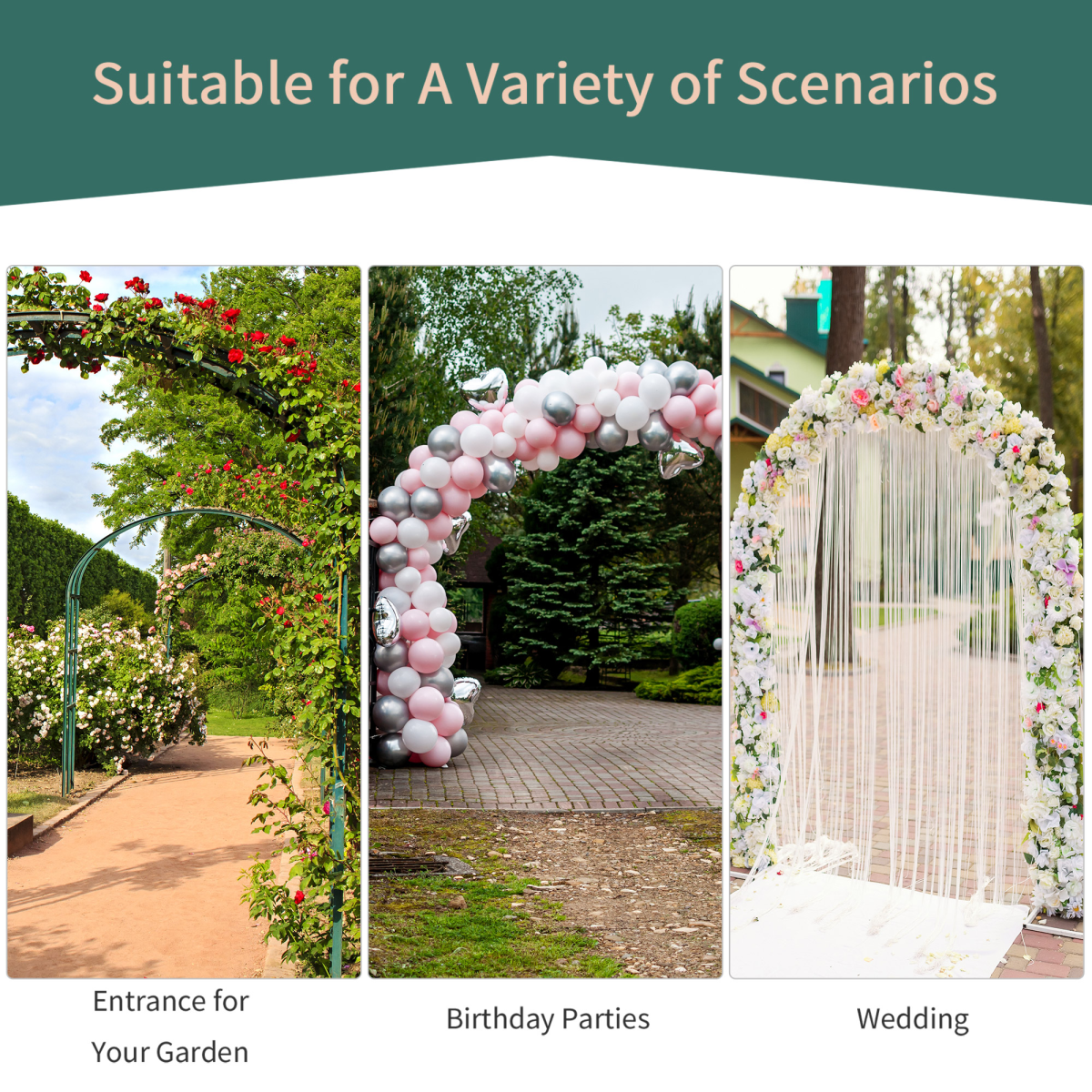 cortex-london-windsor-scroll-garden-arch-226h-cm-metal-frame-black-epoxy