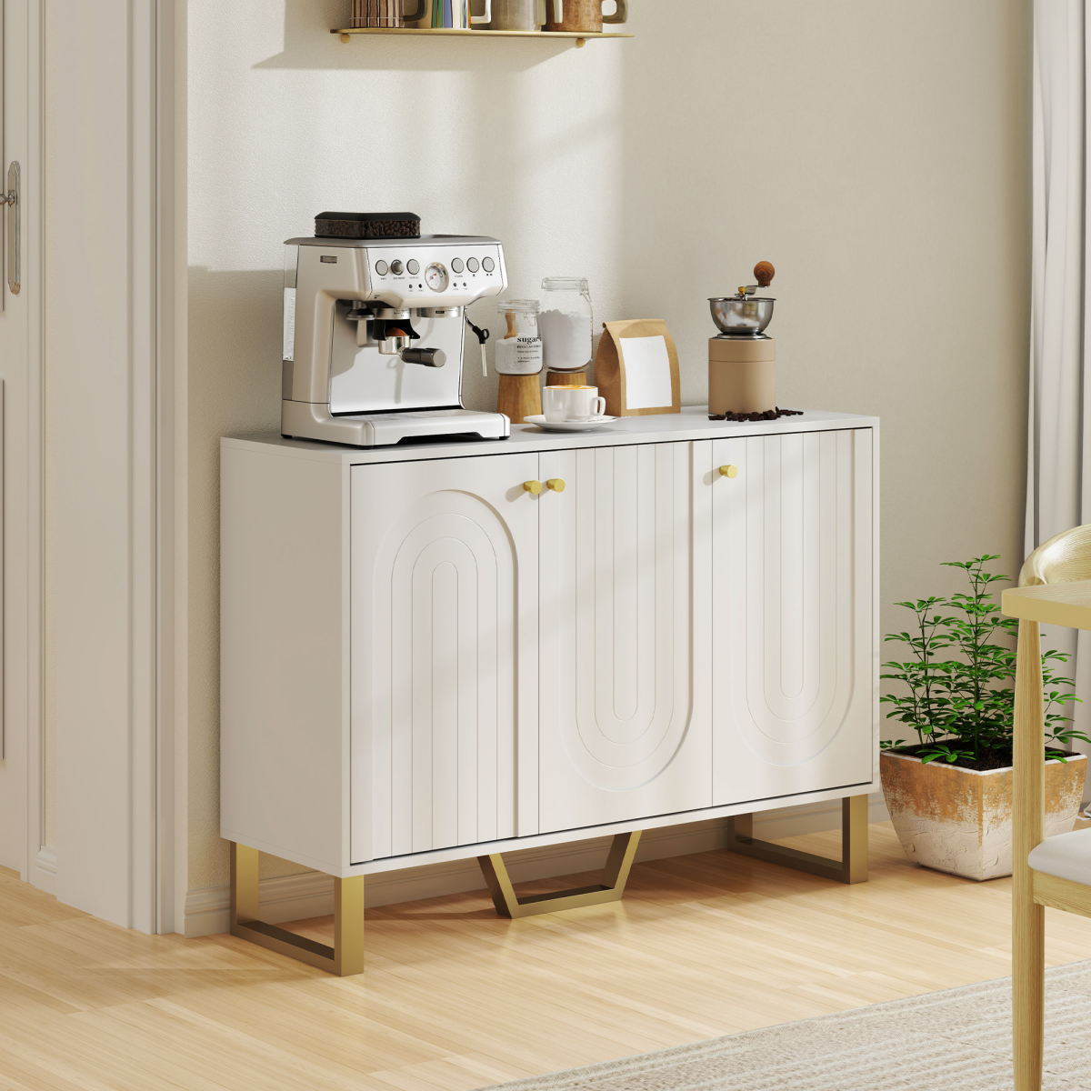 cortex-london-windsor-arch-white-sideboard-adjustable-shelves-doors