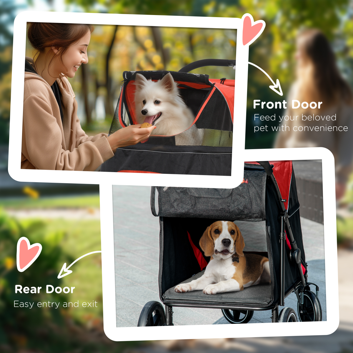 cortex-london-windsor-foldable-dog-stroller-carriage-red