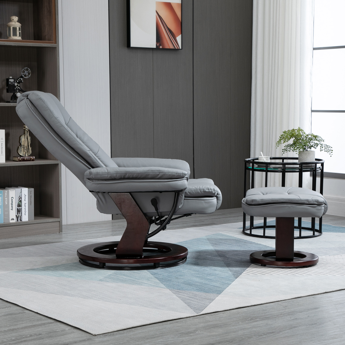 cortex-london-york-grey-swivel-manual-recliner-footrest-set-wood-base