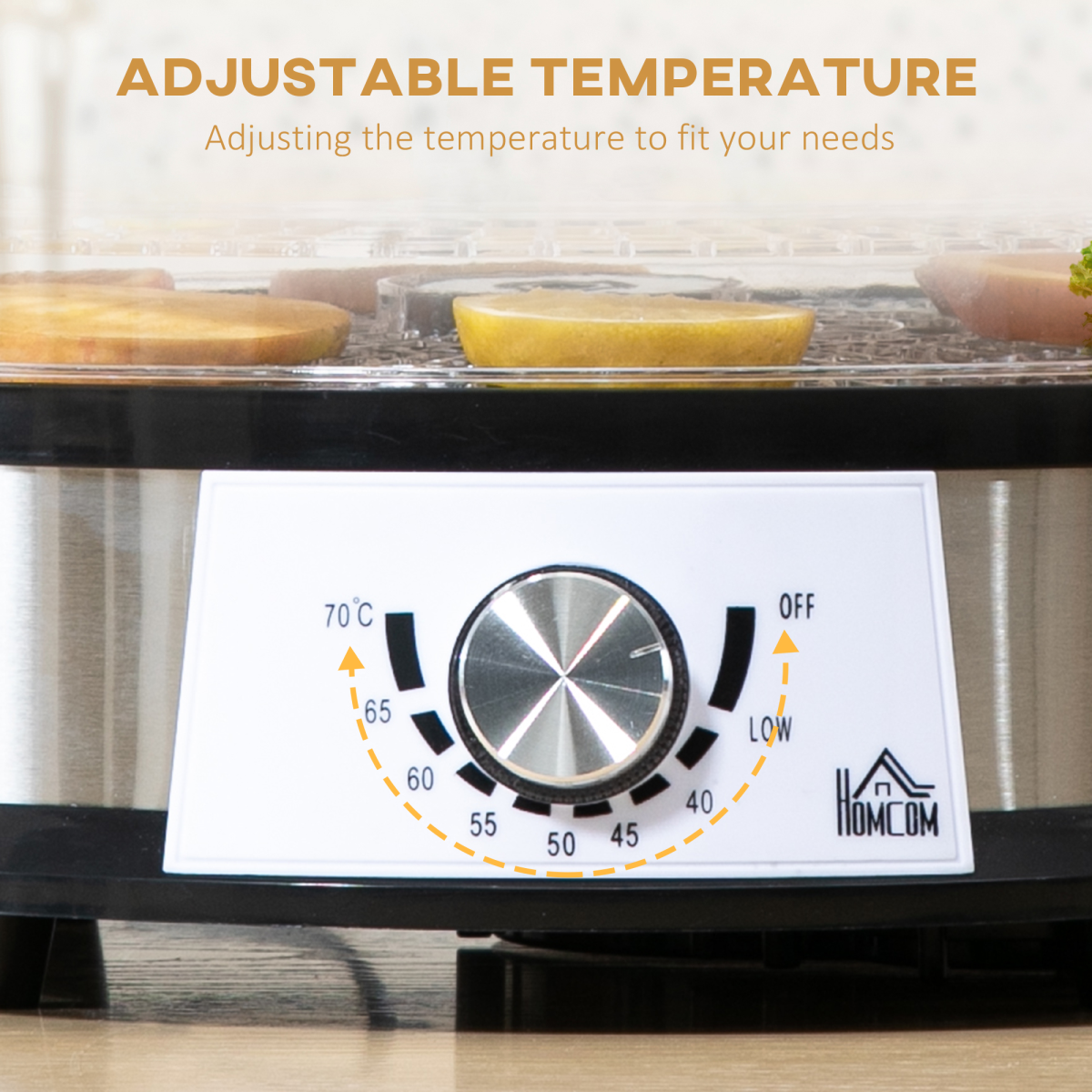 cortex-london-york-five-tier-food-dehydrator-250w-stainless-steel-silver