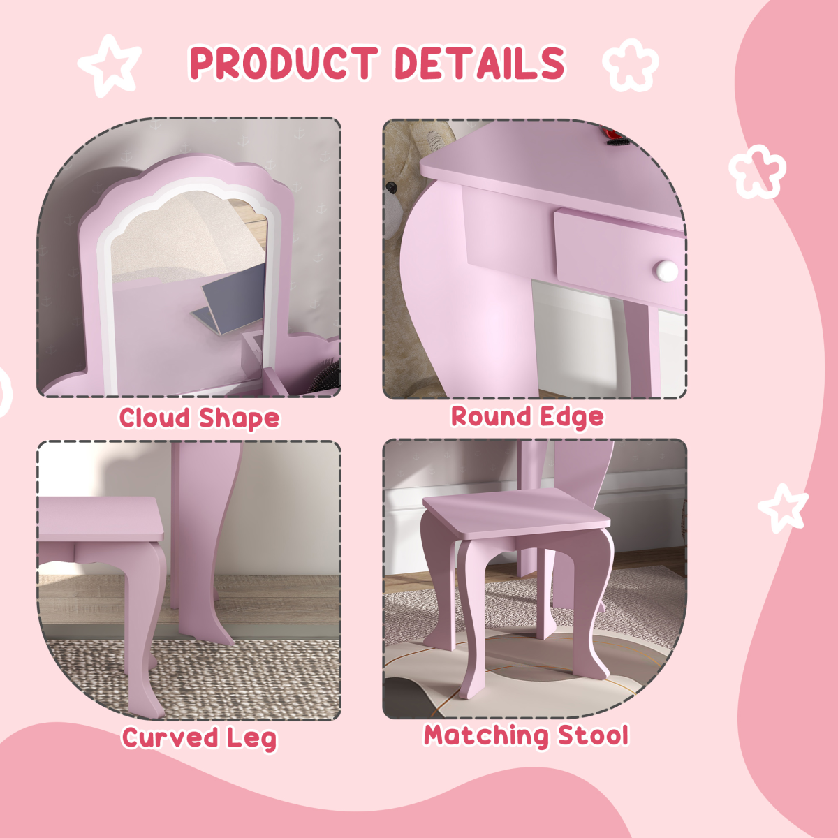 cortex-london-windsor-cloud-kids-dressing-table-pink-mirror-stool-drawer-storage