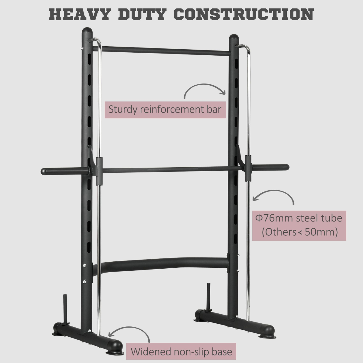 cortex-london-windsor-adjustable-squat-rack-pull-up-bar-barbell-bar-black-silver