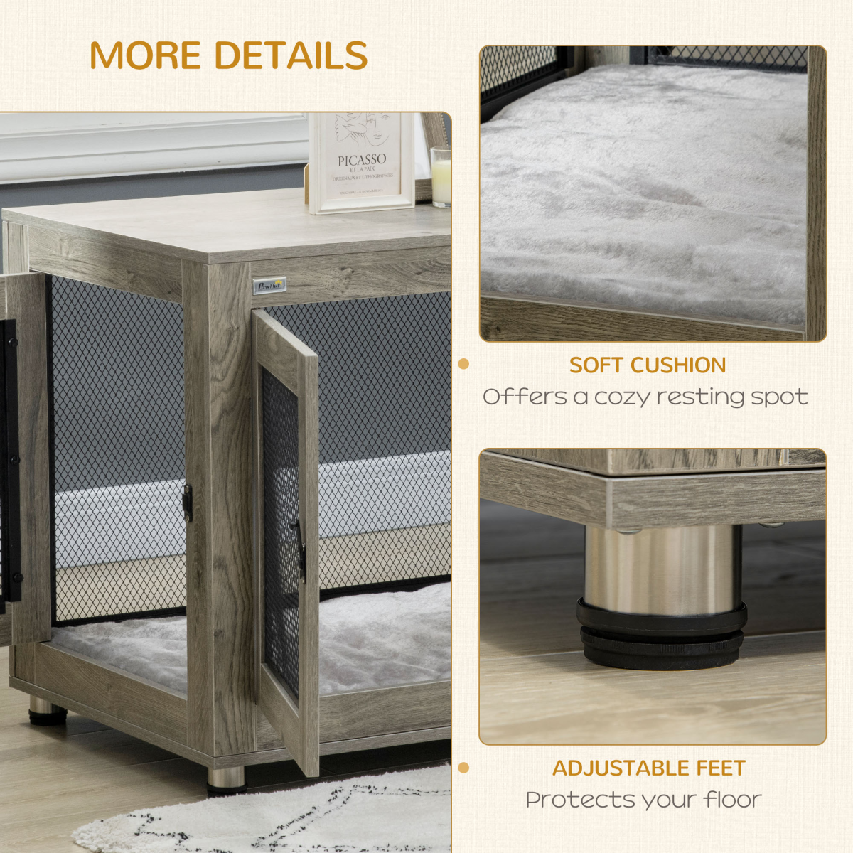 cortex-london-windsor-dog-crate-end-table-two-doors-cushion