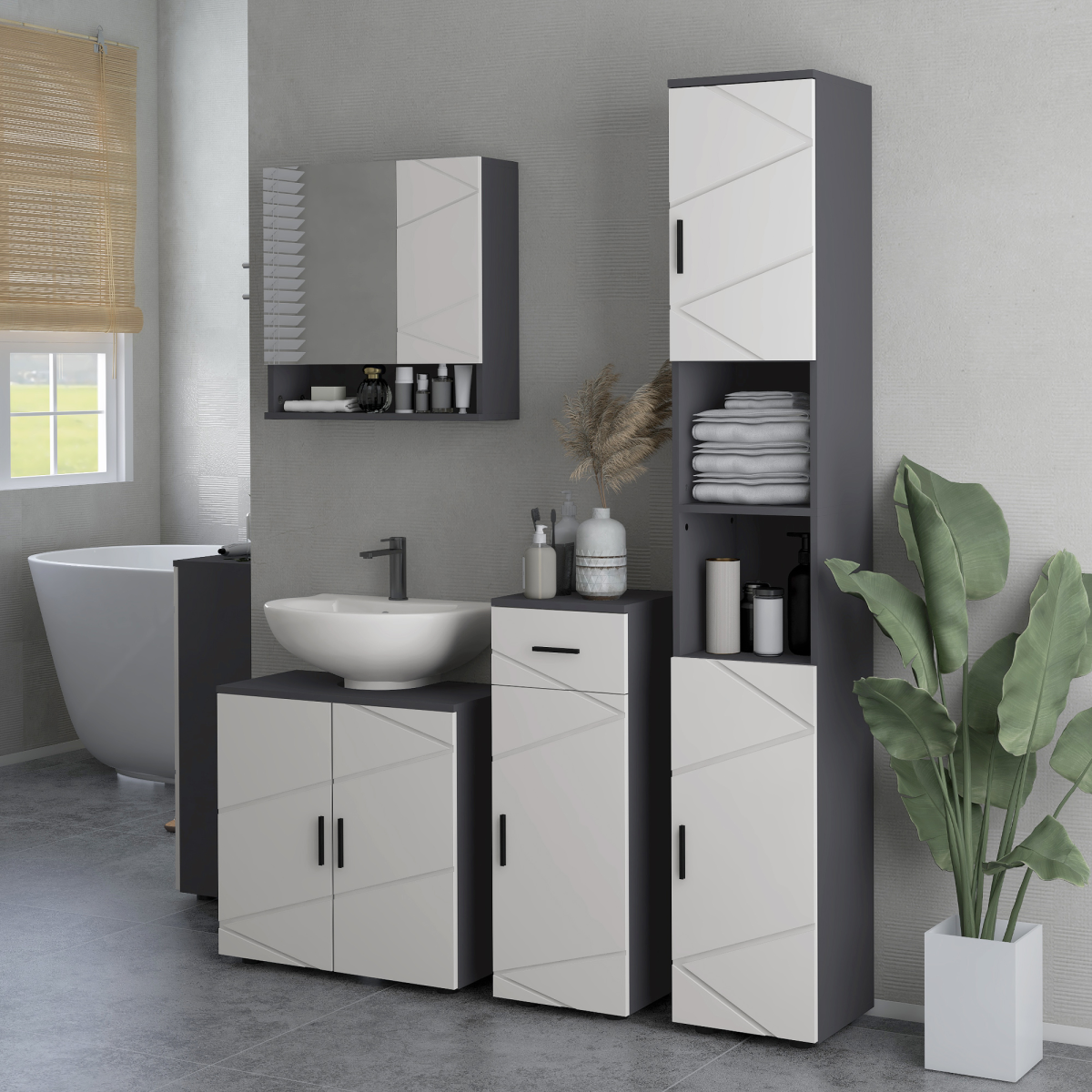 cortex-london-york-bathroom-vanity-unit-pedestal-sink-cabinet-light-grey-adjustable-shelf