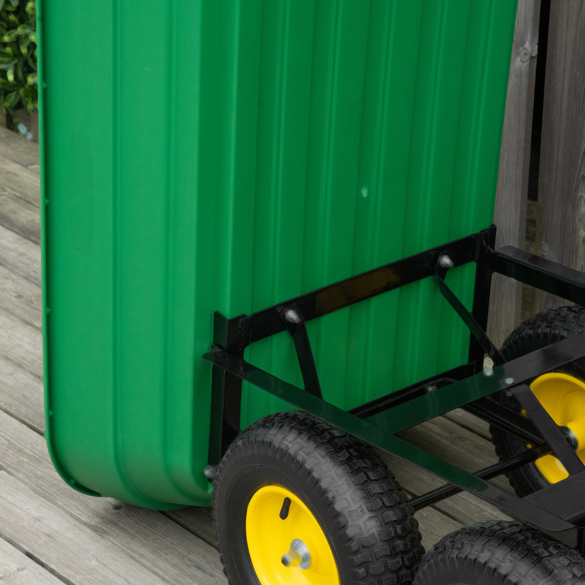 cortex-london-york-125l-green-garden-cart-heavy-duty-4-wheel-trolley
