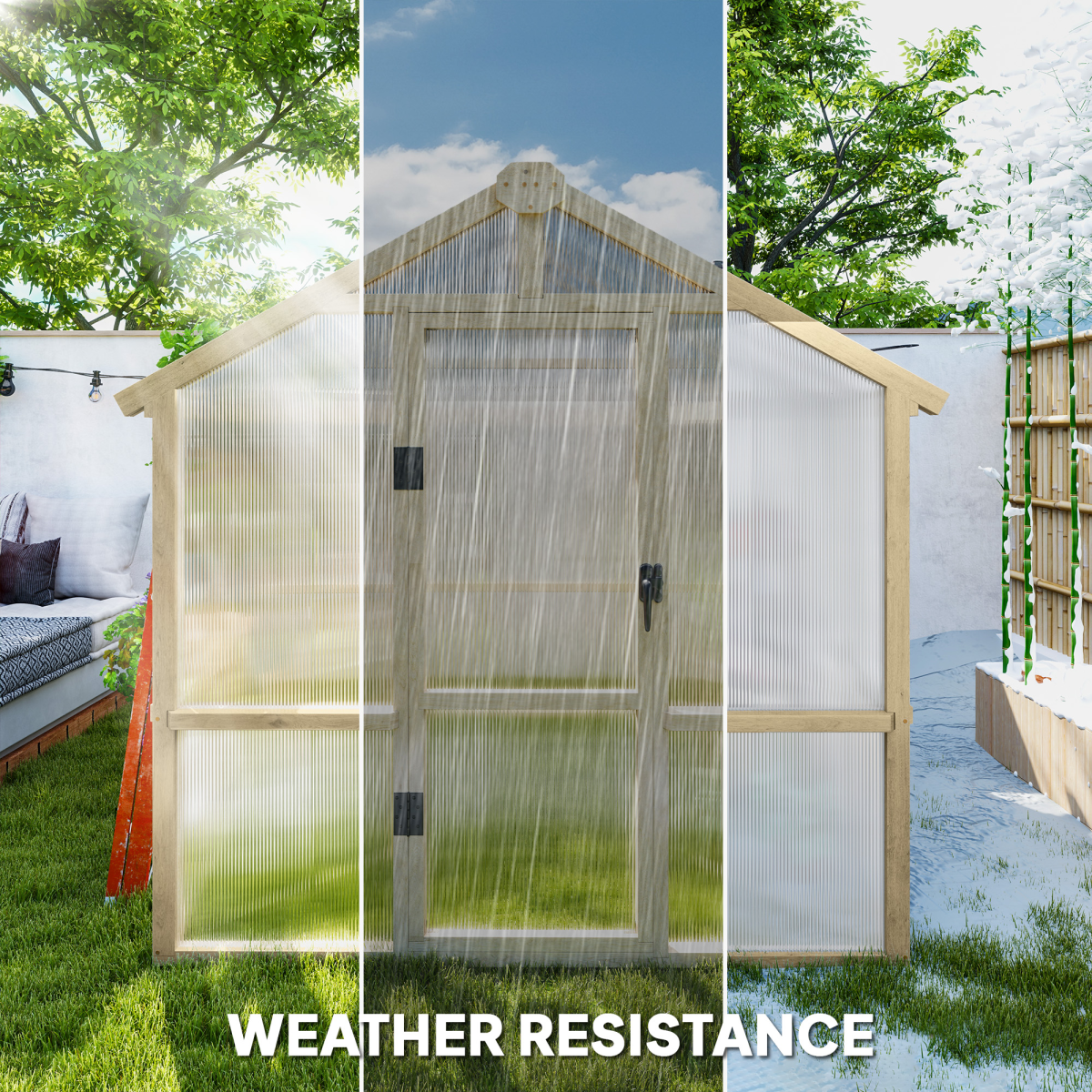 cortex-london-york-brown-fir-wood-polycarbonate-greenhouse-lockable-door
