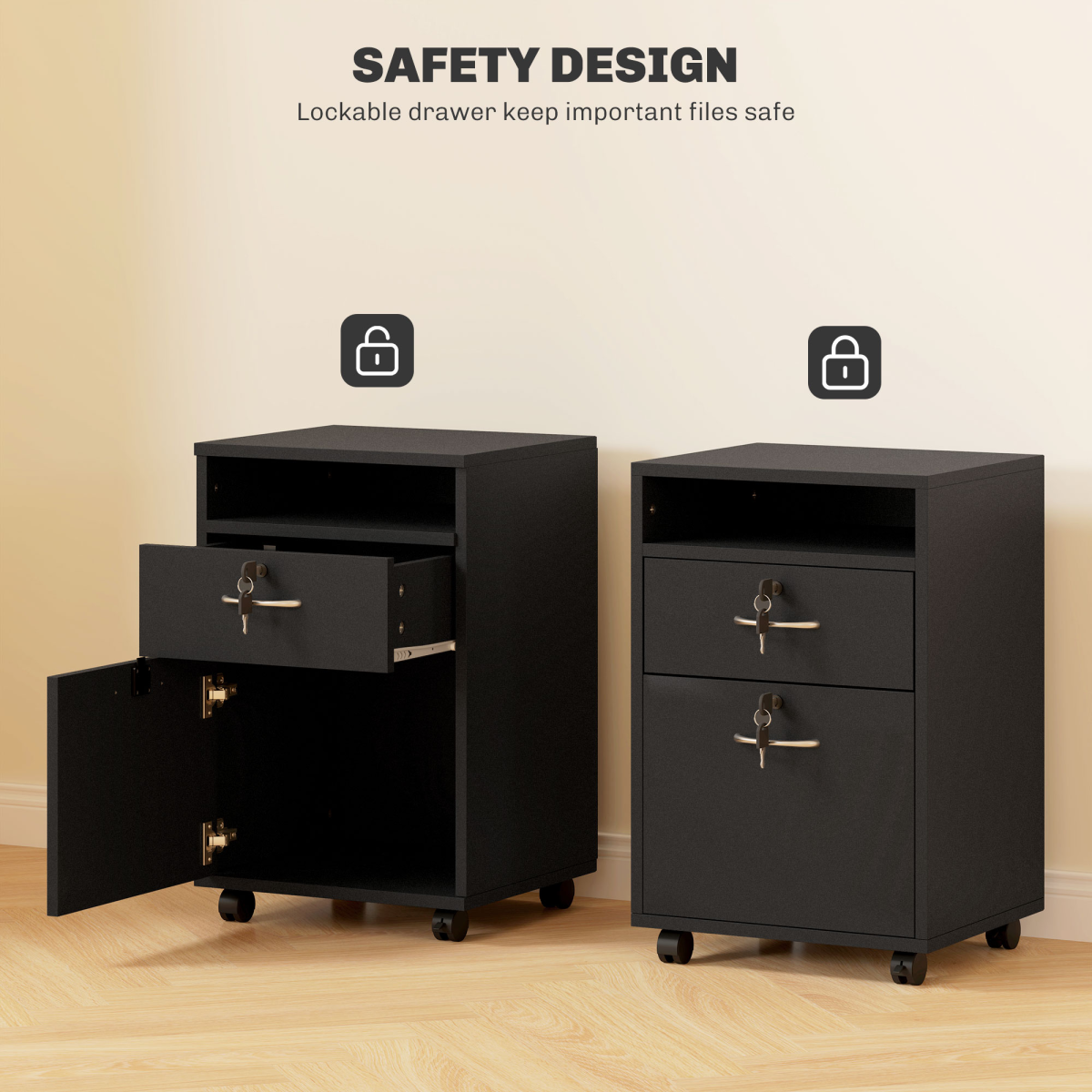cortex-london-windsor-60cm-black-storage-cabinet-drawers-open-shelf