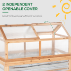 Raised Garden Bed with Greenhouse Top, 122x 61 x 81.7cm, Natural Kit
