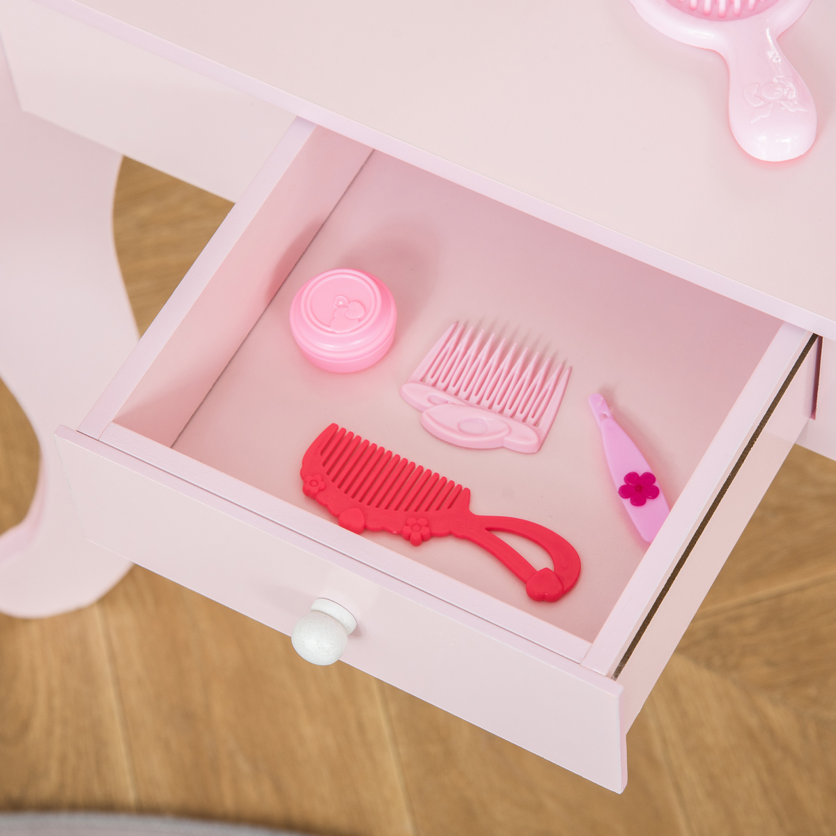 cortex-london-windsor-kids-vanity-table-stool-mirror-pink