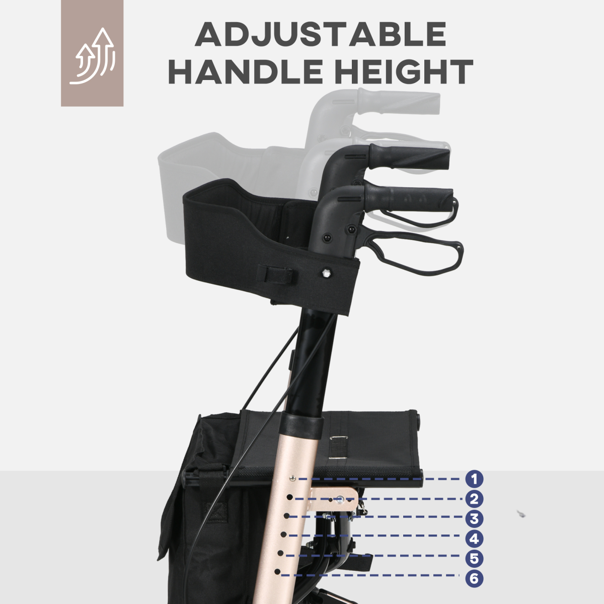 cortex-london-windsor-gold-tone-four-wheel-rollator-walker-seat-bag