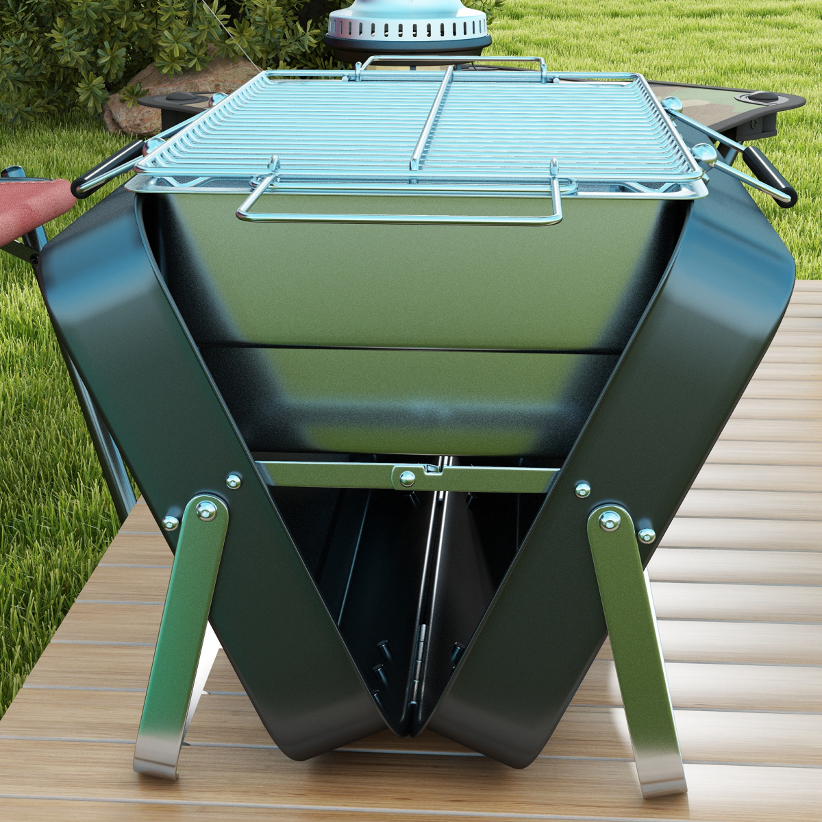cortex-london-windsor-portable-black-bbq-grill-suitcase-design