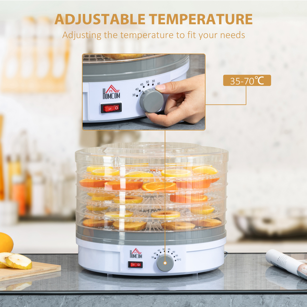 cortex-london-windsor-five-tier-stainless-steel-food-dehydrator-245w