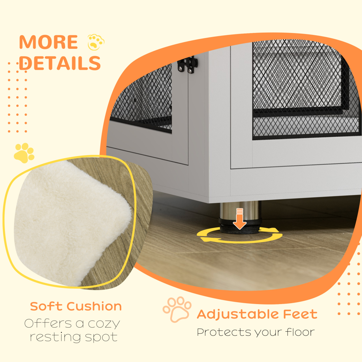 cortex-london-windsor-dog-kennel-end-table-two-doors-cushion-white-black