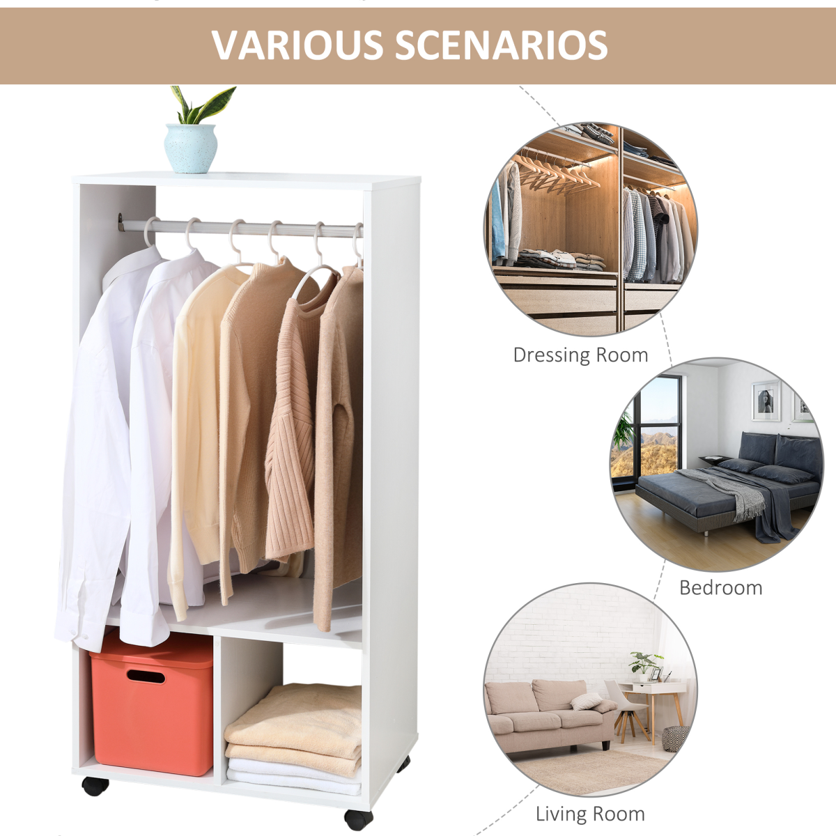 cortex-london-windsor-white-open-wardrobe-clothes-rail-aluminium-hanging-rod-shelves