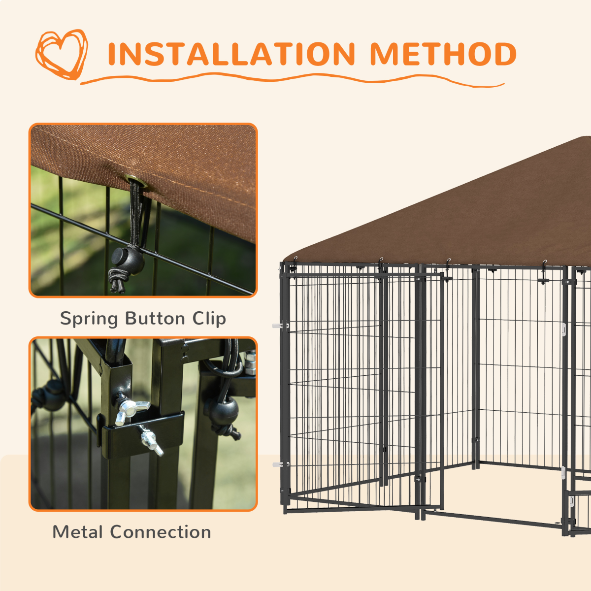 cortex-london-windsor-outdoor-dog-kennel-canopy-rotating-bowl-holder-black-brown