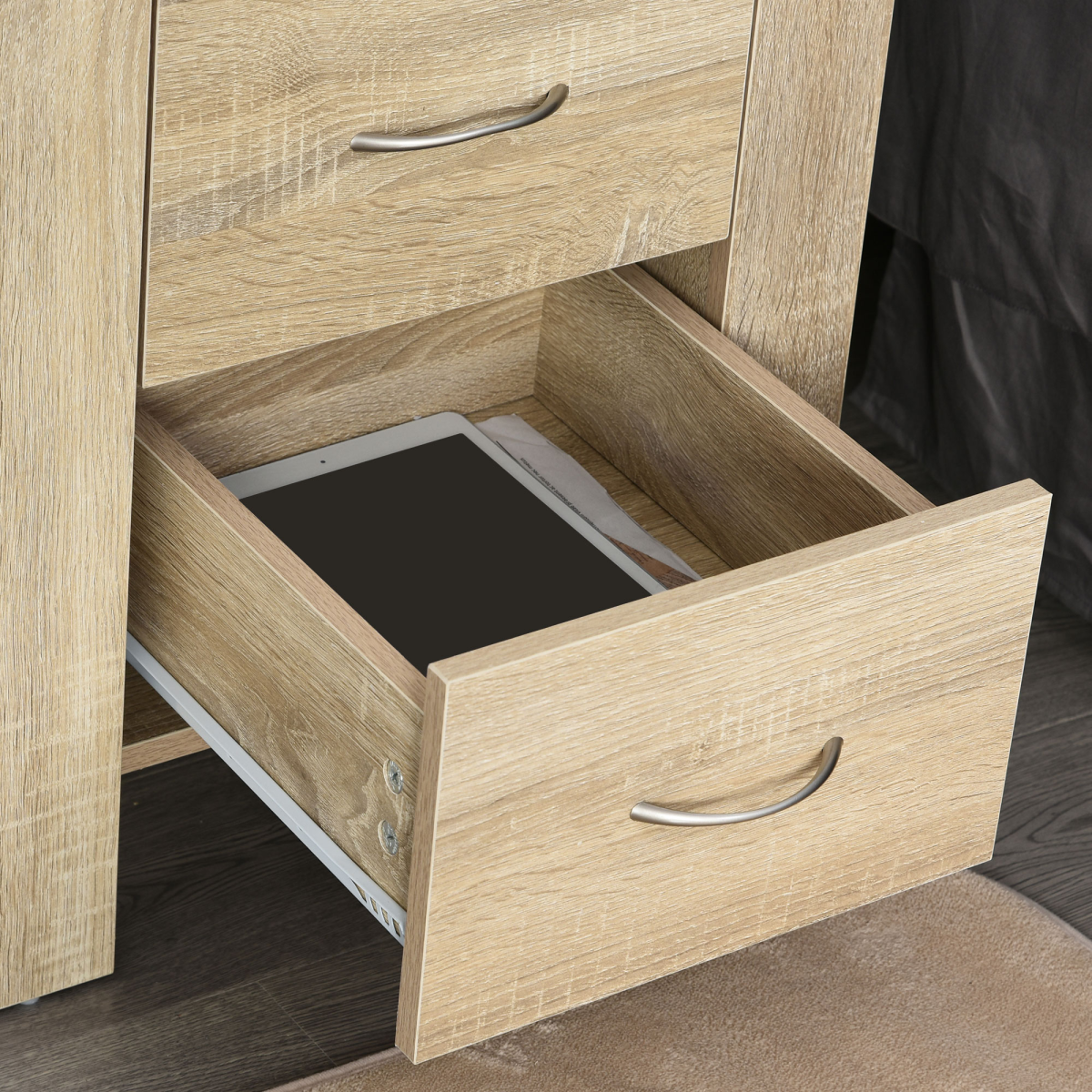 cortex-london-windsor-natural-two-drawer-particle-board-bedside-table