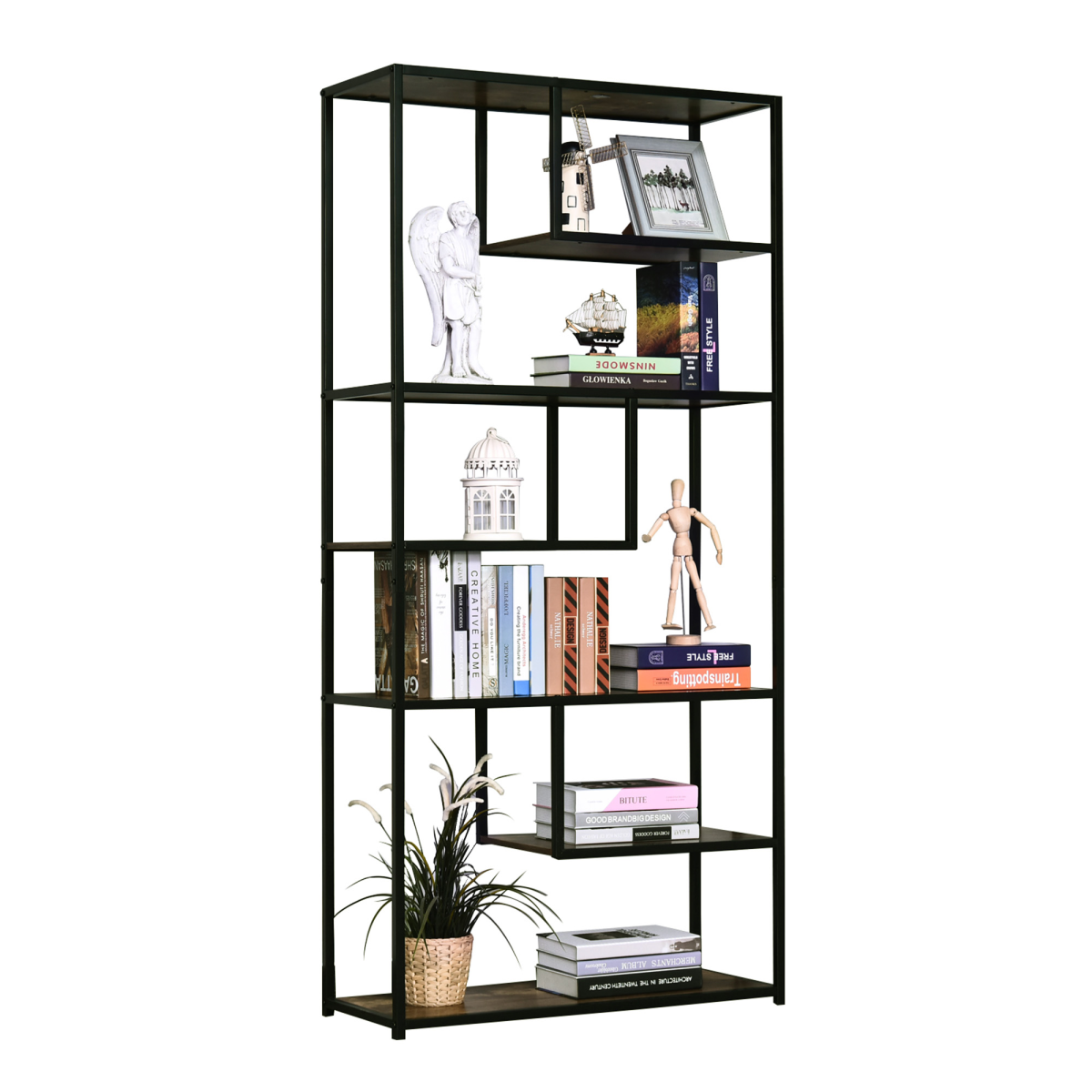 cortex-london-york-industrial-six-tier-bookshelf-display-rack-metal-frame-particle-board