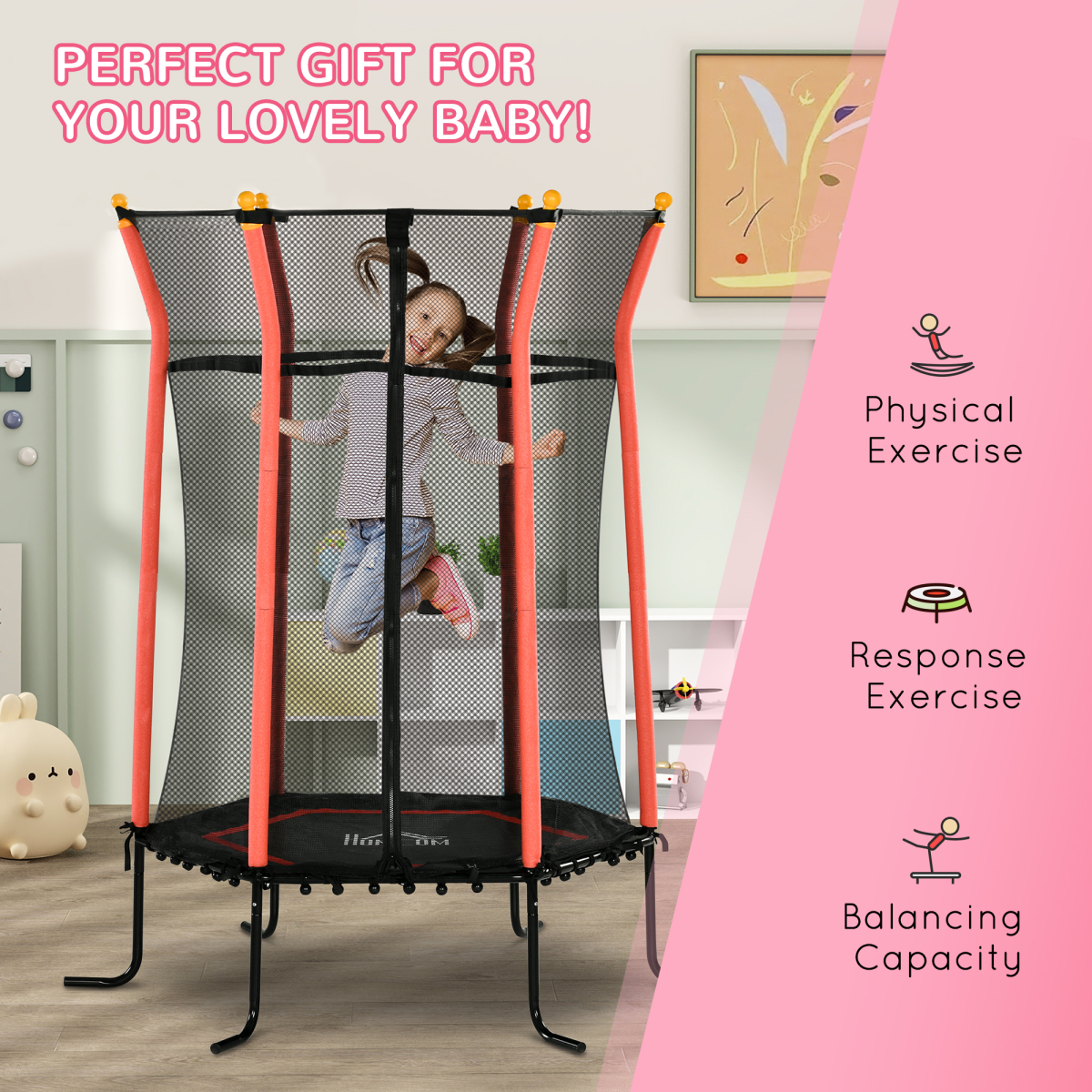cortex-london-windsor-kids-trampoline-safety-enclosure-red
