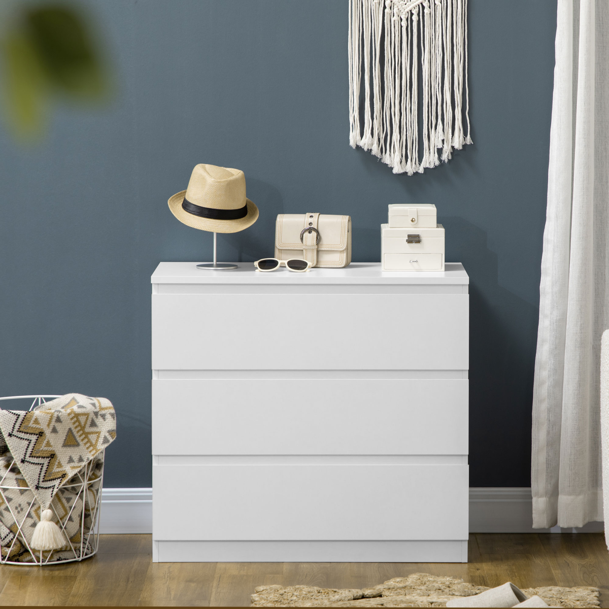 cortex-london-york-white-three-drawer-chest-of-drawers-bedroom-storage