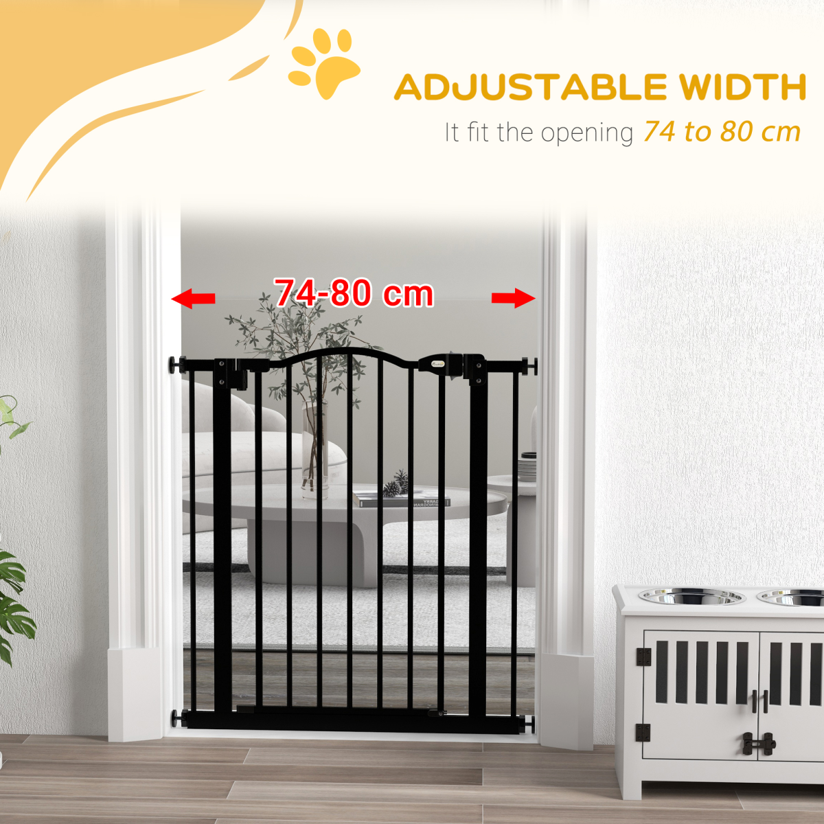 cortex-london-windsor-auto-close-adjustable-metal-pet-gate-black