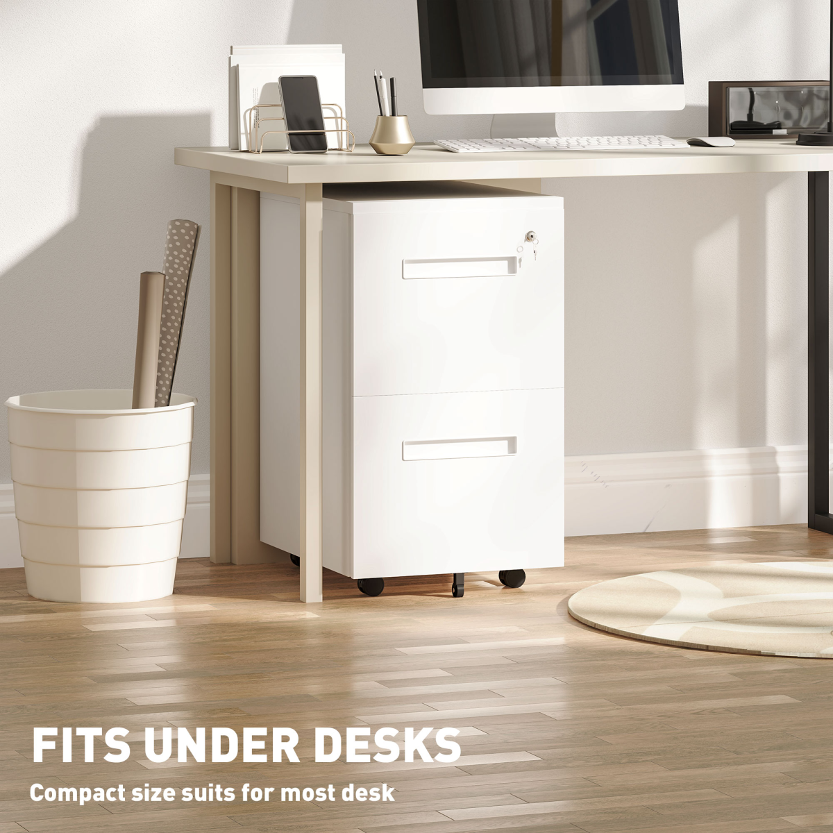 cortex-london-westminster-white-mobile-filing-cabinet-lock-adjustable-partition
