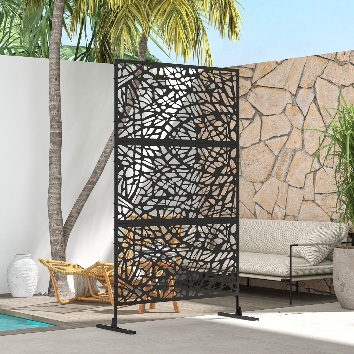 cortex-london-york-twisted-line-steel-outdoor-privacy-screen-black