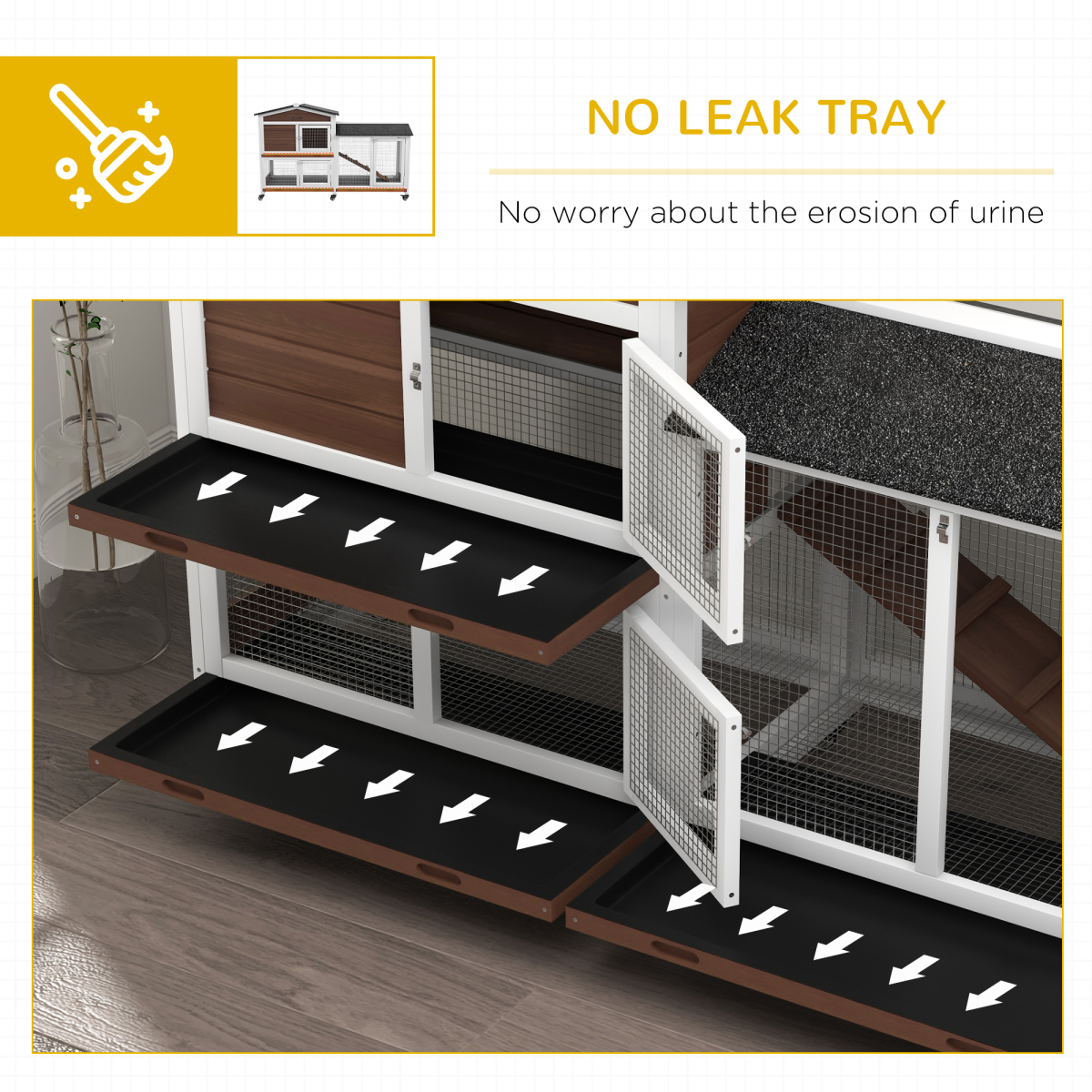 cortex-london-windsor-wooden-rabbit-hutch-guinea-pig-cage-with-wheels-run-ramp-brown