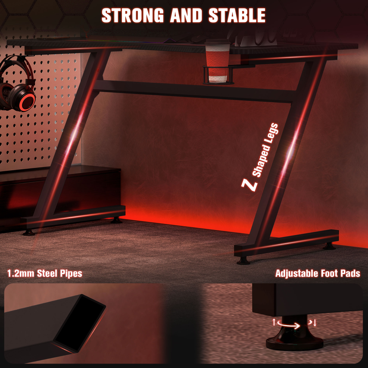 cortex-london-york-black-gaming-desk-steel-frame-cup-holder-headphone-hook