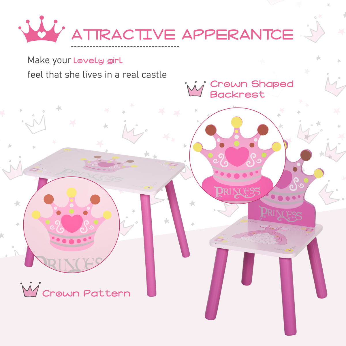 cortex-london-windsor-princess-crown-three-piece-kids-table-chair-set-pink