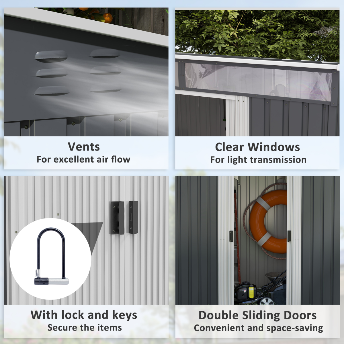 cortex-london-windsor-lockable-metal-garden-shed-foundation-charcoal-grey