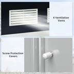 Lockable Garden Shed Large Patio Roofed Foundation 7ft x 4ft,Grey Vent