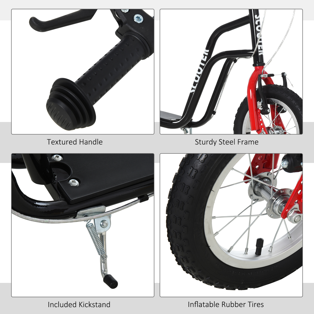 cortex-london-windsor-kids-kick-scooter-adjustable-handlebar-black