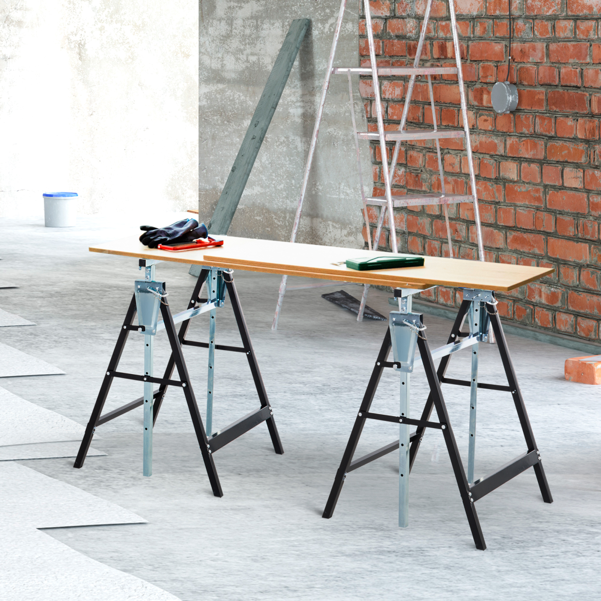 cortex-london-windsor-telescopic-builders-trestle-work-bench-set-black