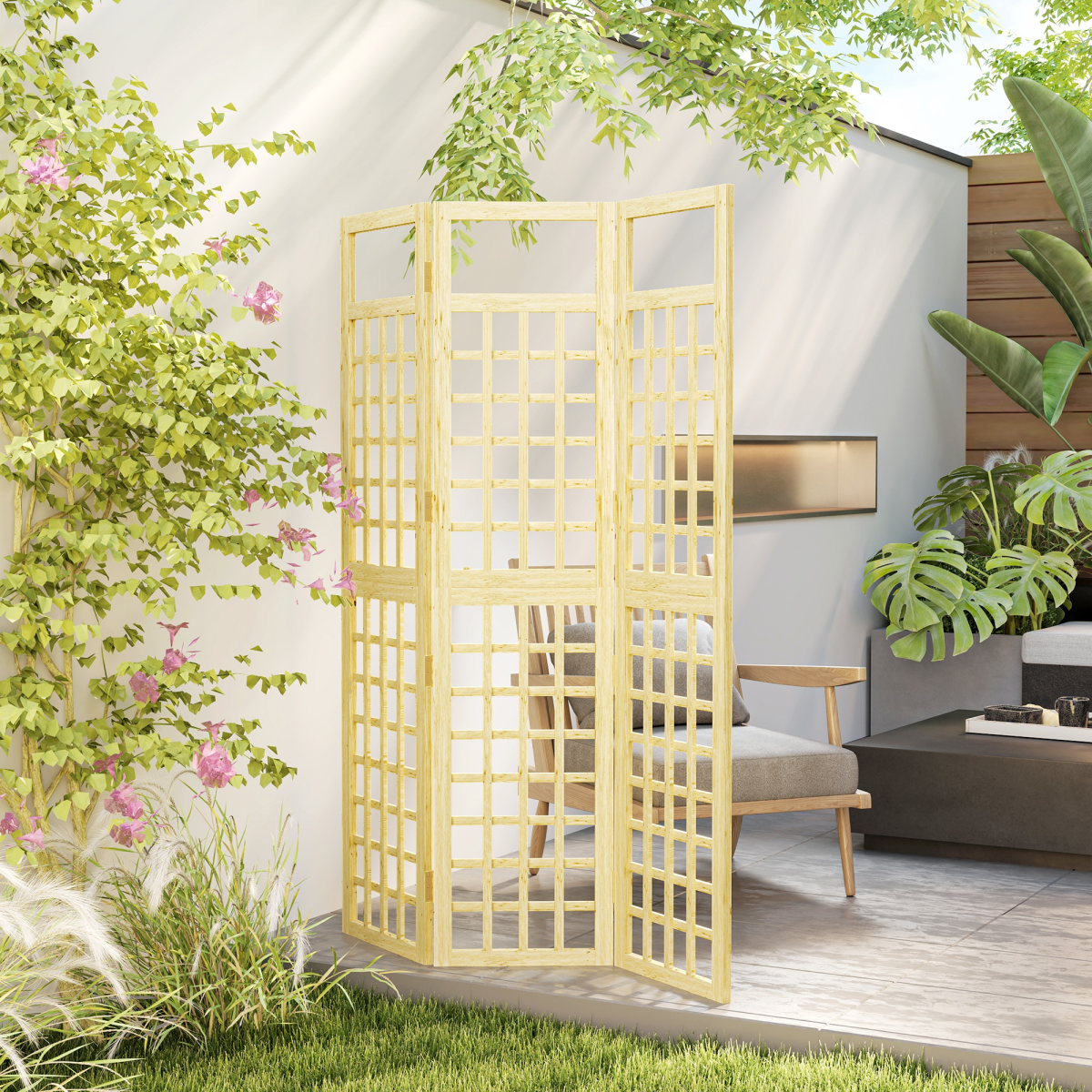 cortex-london-windsor-fir-wood-garden-privacy-screen-natural-wood-finish