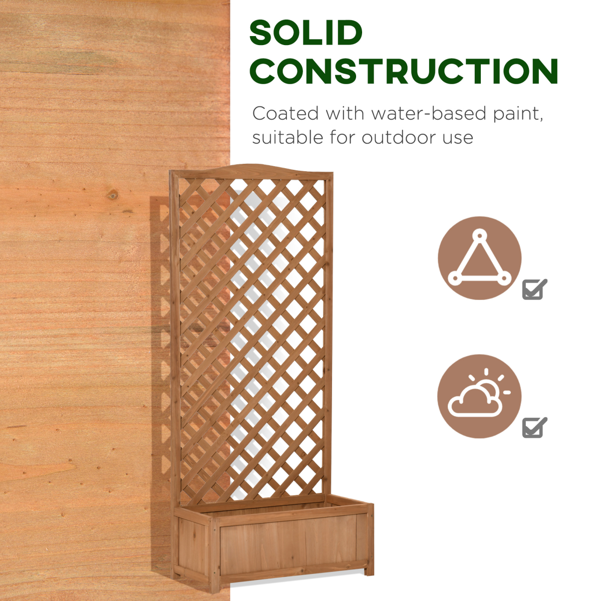 cortex-london-windsor-wooden-garden-planter-box-trellis-brown-76x36x170cm