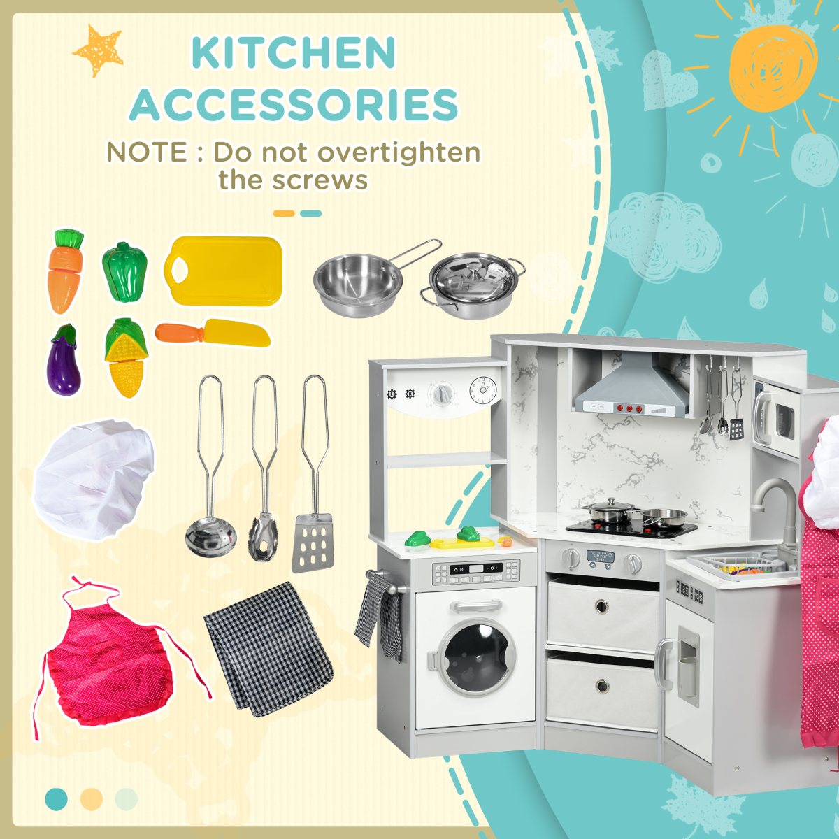 cortex-london-windsor-grey-toy-kitchen-playset-running-water-apron-chef-hat