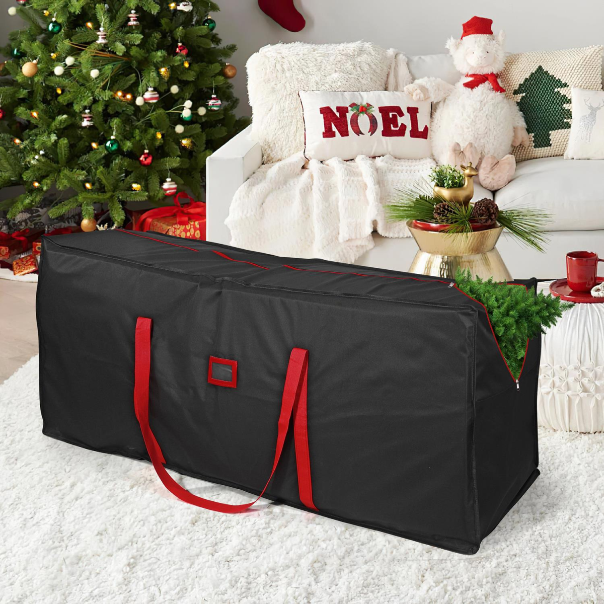 VINSANI BLACK XMAS TREE STORAGE BAG
