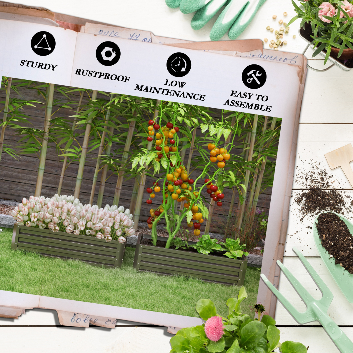 cortex-london-york-galvanised-steel-raised-garden-planter-set-dark-grey