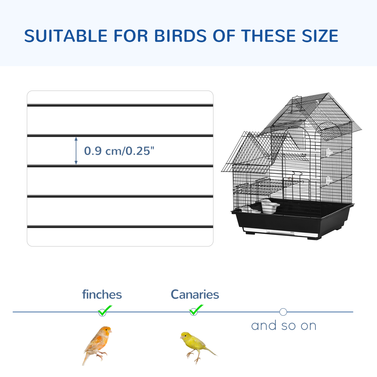 cortex-london-york-black-steel-bird-cage-plastic-perch-food-container-swing-ring-handle