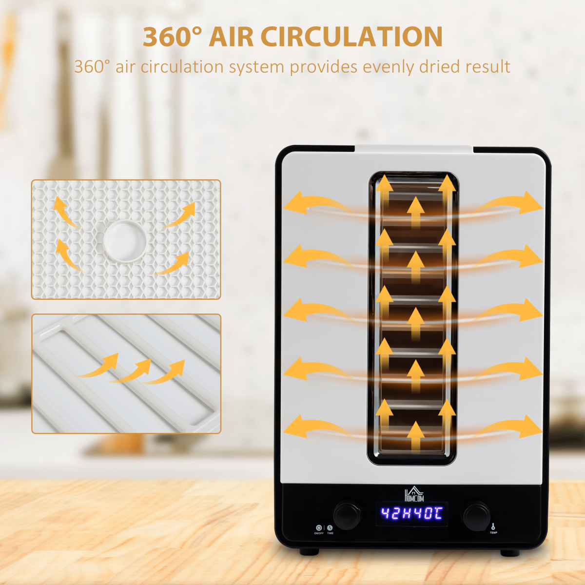 cortex-london-windsor-11-tier-food-dehydrator-550w-white
