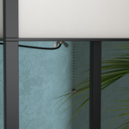 Shelf Floor Lamp, 4-tier Open Shelves, 26L x 26W x 160Hcm-Black/White