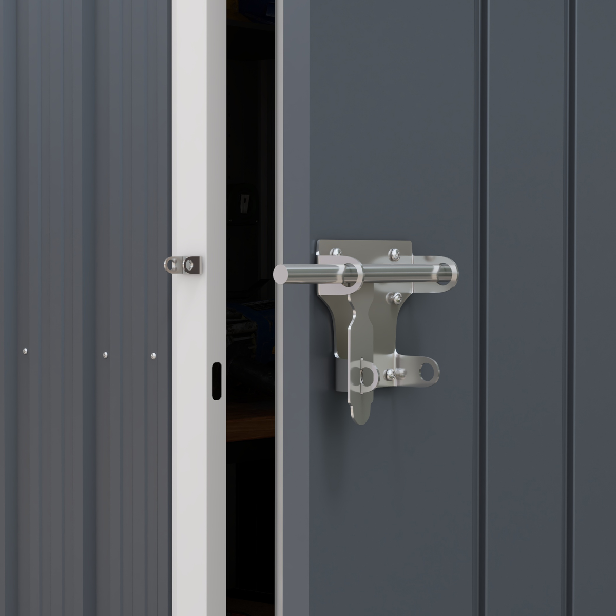 cortex-london-windsor-galvanised-steel-storage-shed-7x6ft-dark-grey-white