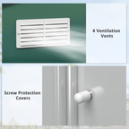 13ft x 11ft Outdoor Roofed Metal Storage Shed Foundation Vent & Doors Green