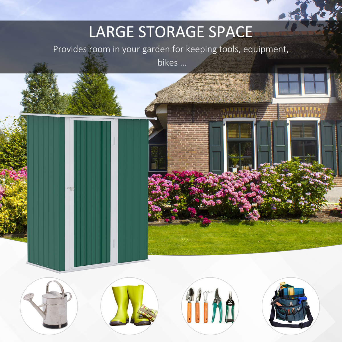 cortex-london-windsor-steel-garden-shed-sloped-roof-green