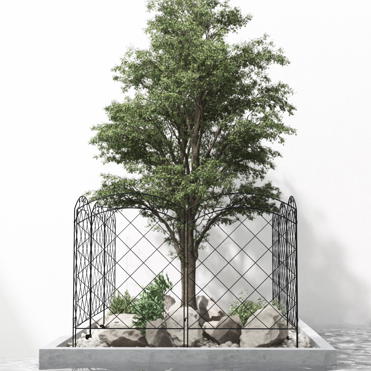 cortex-london-windsor-four-piece-steel-garden-fence-border-edging-black
