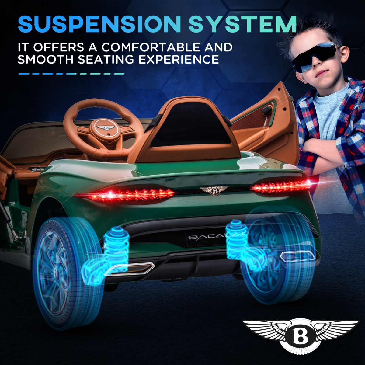 cortex-london-windsor-bentley-bacalar-licensed-12v-kids-ride-on-green-with-remote