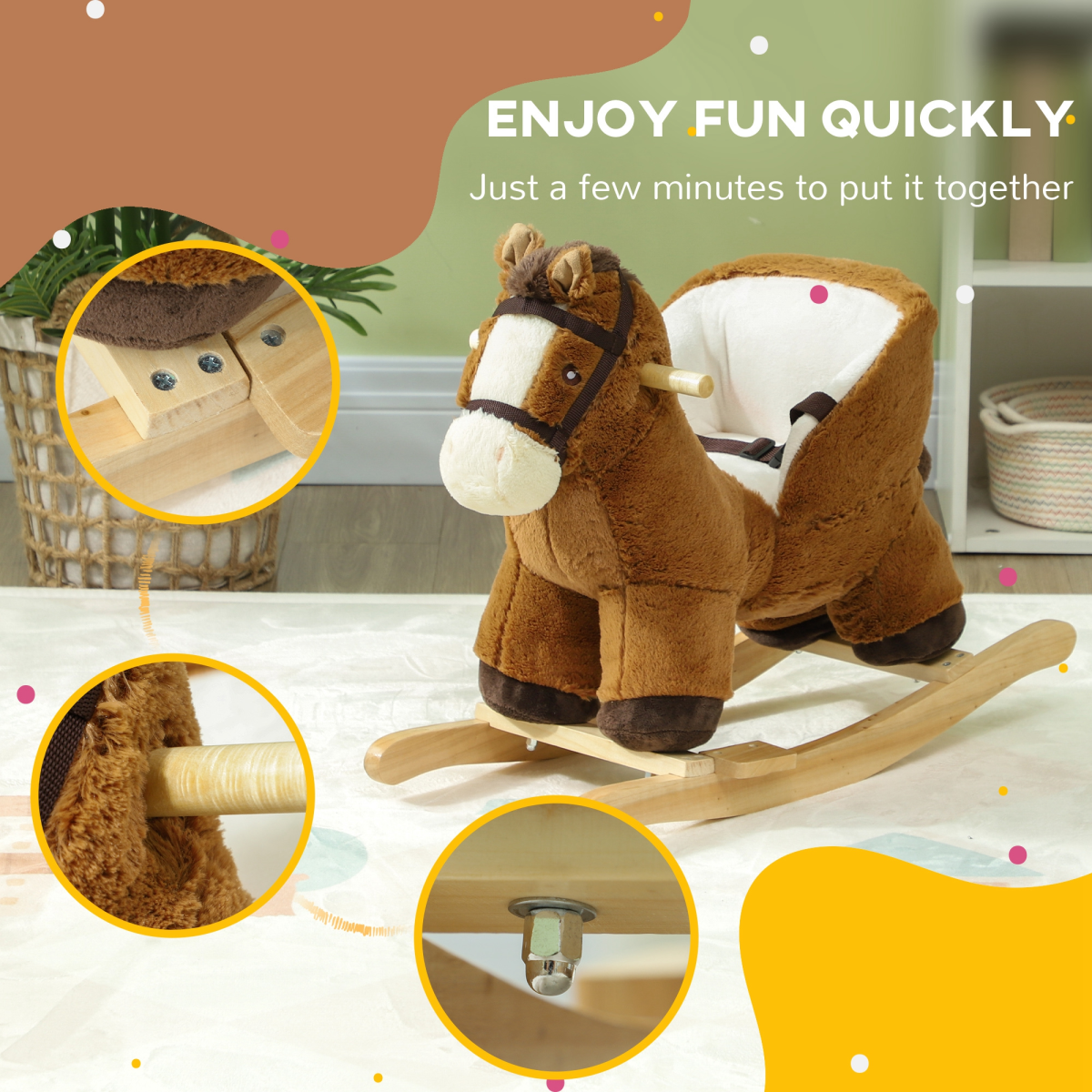 cortex-london-windsor-kids-rocking-horse-with-sound-safety-belt-brown