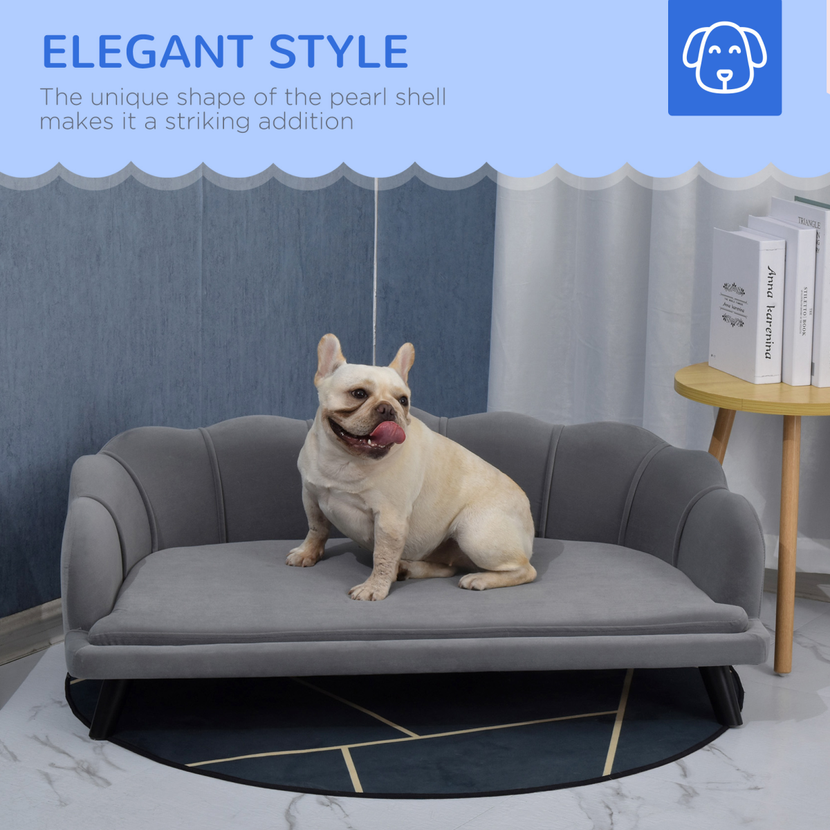 cortex-london-windsor-pearl-shell-dog-sofa-bed-grey