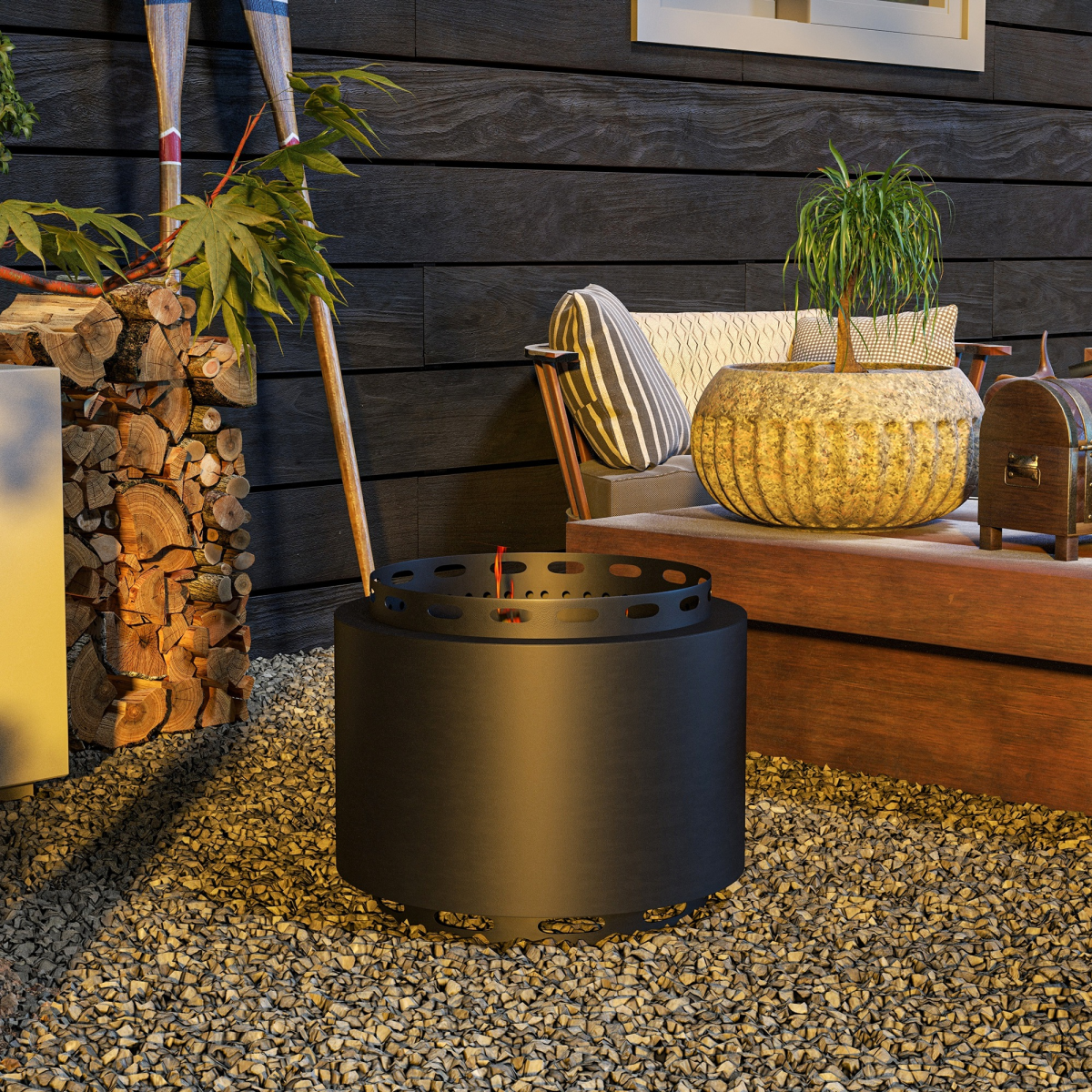cortex-london-windsor-smokeless-wood-burning-metal-fire-pit-black